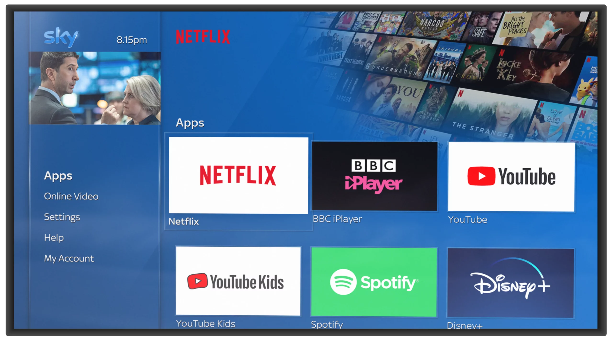 All apps in one place with Sky Q