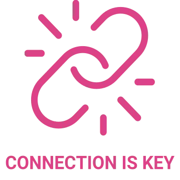 Connection is key icon