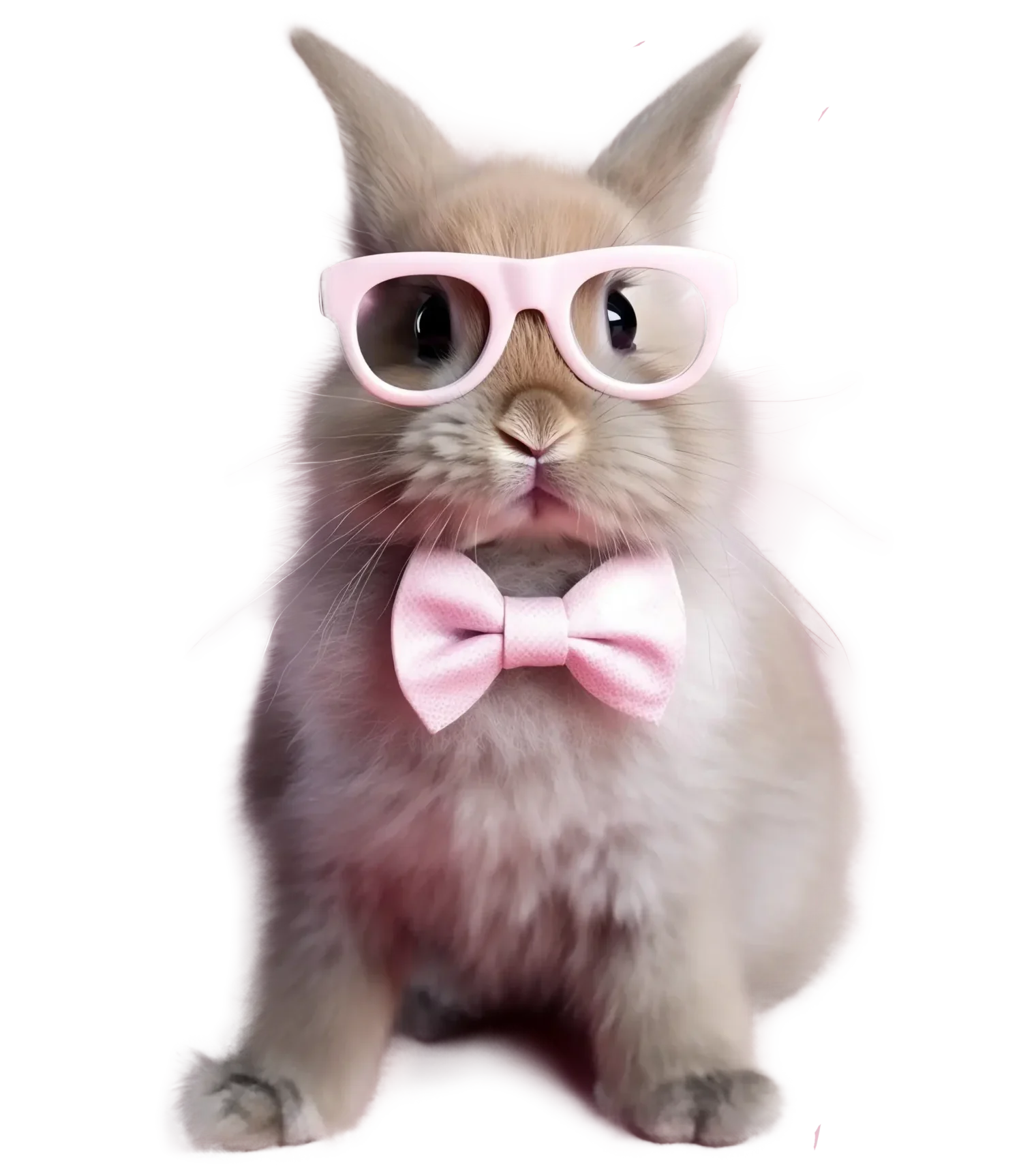 Bunny wearing pink glasses