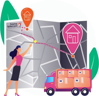 Move with Home Telecom, Full Fibre broadband in your town, location