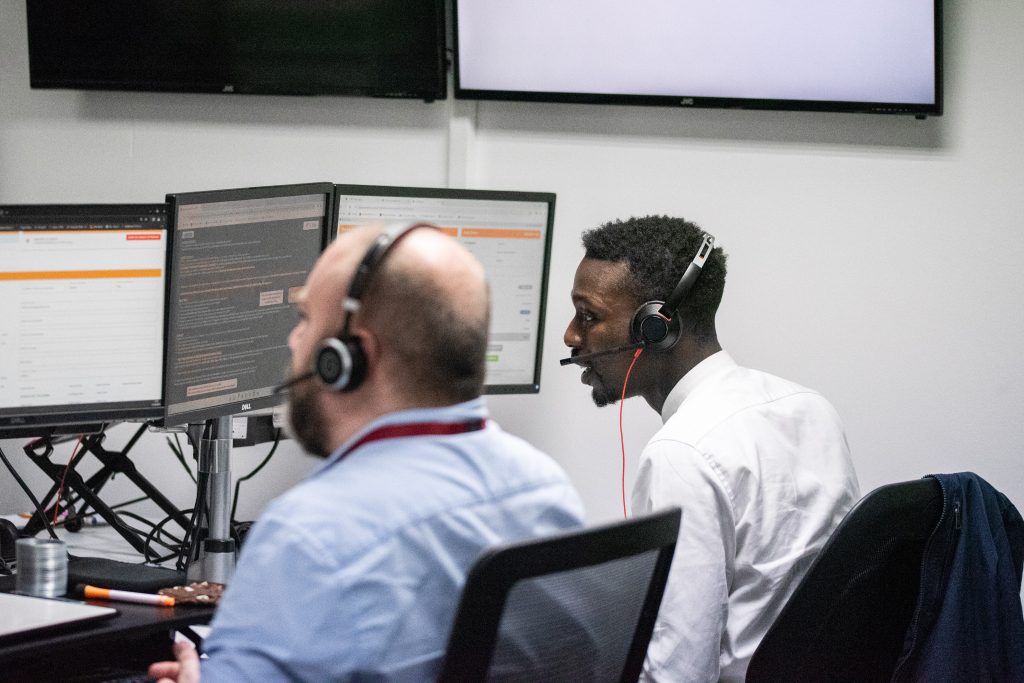 Image of our staff on the phones