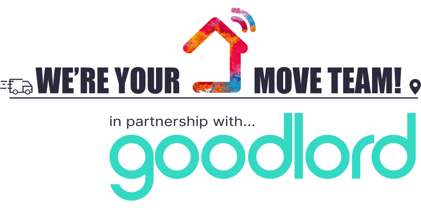 We're you home move team logo, Home Telecom in partnership with Goodlord