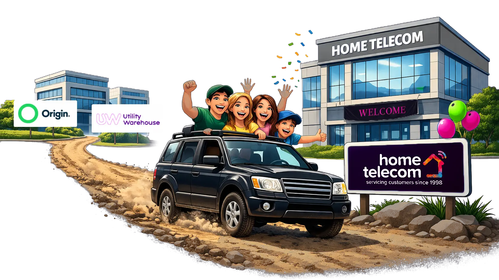 Origin - Utility warehouse - Home Telecom customers